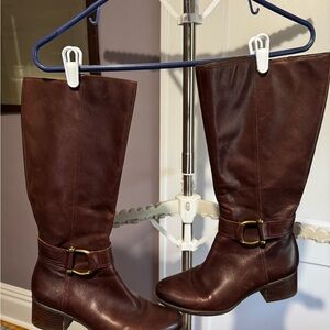 Naturalizer Daelynn Brown Leather Heeled Boots